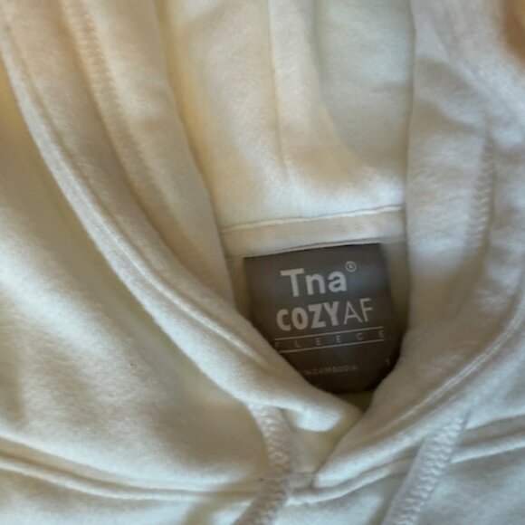 NWT TNA Cozy AF White Cropped Hoodie - Size 1 (XS/S) - Picture 6 of 8